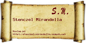 Stenczel Mirandella névjegykártya